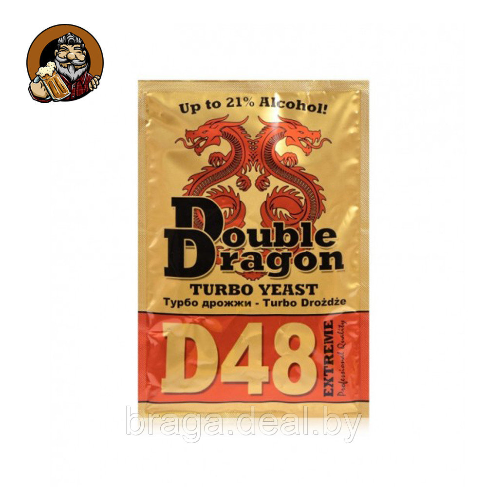 Дрожжи спиртовые DoubleDragon D48 Extreme Turbo, 132 г - фото 1 - id-p221102132