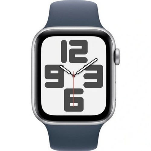 Apple Apple Watch SE 2 (2023) GPS 44mm Silver Aluminum Case with Storm Blue Sport Band - S/M (MREC3) - фото 2 - id-p221102081