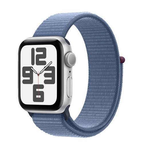 Apple Apple Watch SE 2 (2023) GPS 44mm Silver Aluminum Case with Winter Blue Sport Loop (MREF3) - фото 1 - id-p221102090