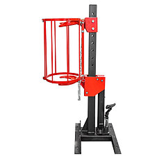 Стяжка пружин пневмогидравлическая напольная с навесным защитным каркасом и двумя комплектами получаш (макс., фото 2