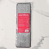 Насадка для швабры с отжимом Доляна, карманы с одной стороны, микрофибра, 34,5×11 см, фото 8