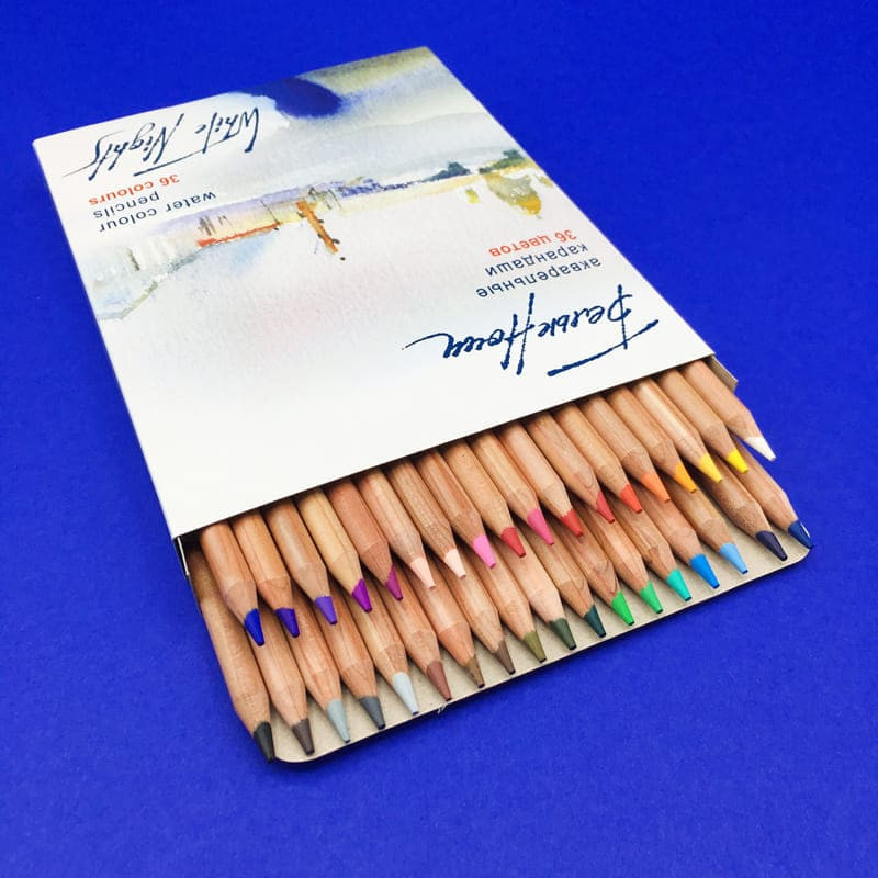 Белые Ночи Набор акварельных карандашей, 36 цветов, в картонной коробке - фото 1 - id-p221102105