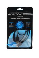 Кабель USB ROBITON P7 black 8pin AppleLightning SyncCharg 1м черный PH1