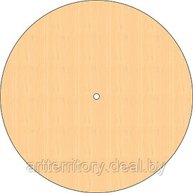 Заготовка деревянная Палитра (833): Основа под часы, круглая с отверстием, 26 см