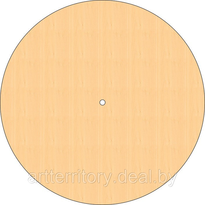 Заготовка деревянная Палитра (834): Основа под часы, круглая с отверстием, 30 см - фото 1 - id-p221102943