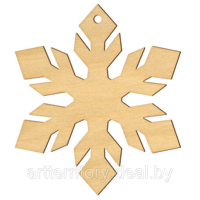Заготовка деревянная Палитра ПРО Снежинка №3 (330У), 7,5х5 см - фото 1 - id-p221102949