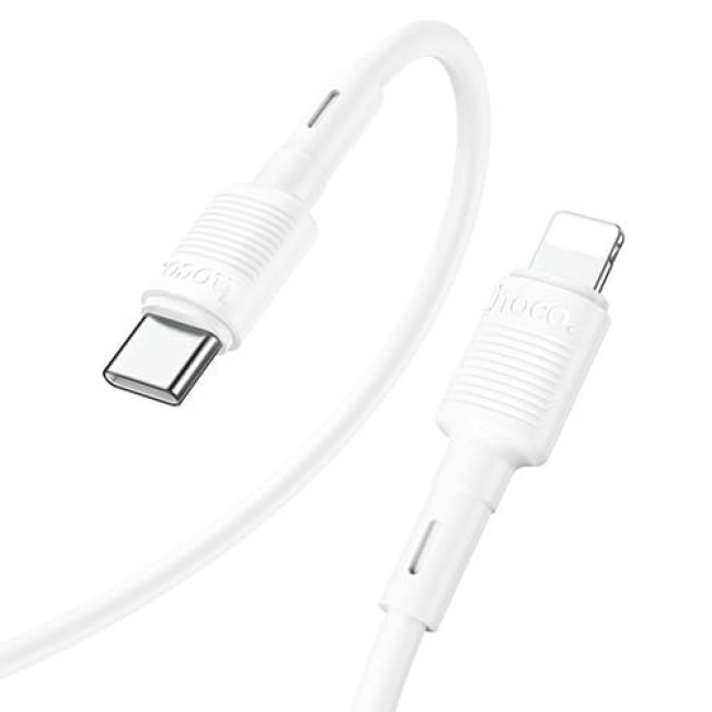 USB кабель Hoco X83 Victory Type-C to Lightning PD 20W, длина 1 метр Белый - фото 1 - id-p221102316