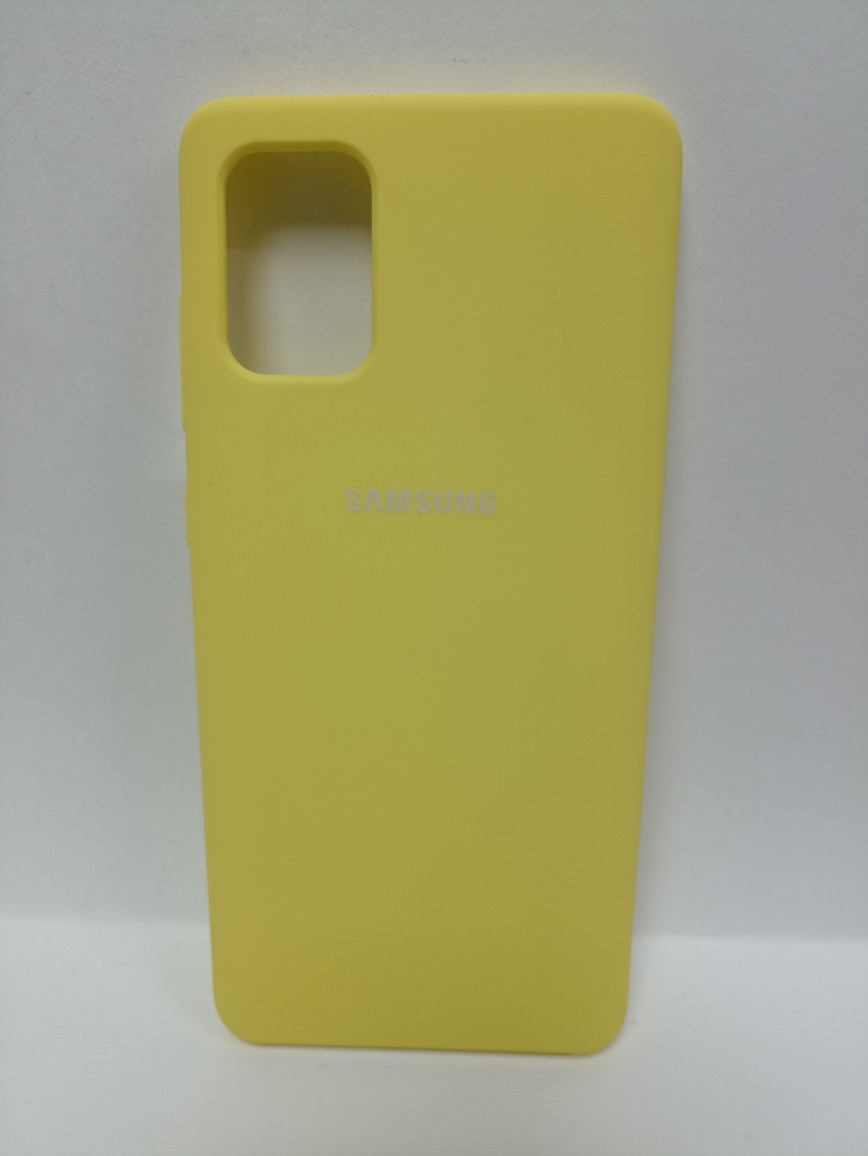 Чехол Samsung A71 soft touch желтый - фото 1 - id-p221143369