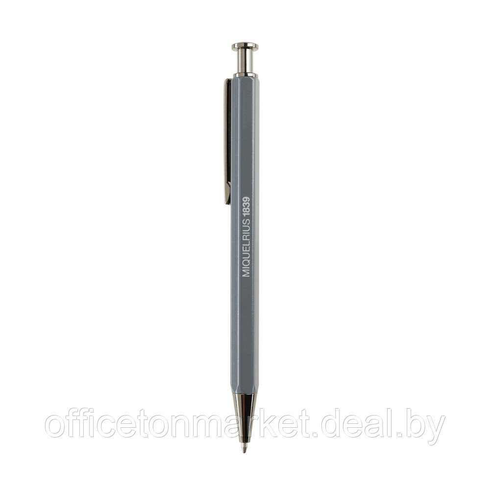 Ручка шариковая автоматическая Miquelrius "MR11910", 0.5 мм, серый, стерж. синий - фото 2 - id-p221102329