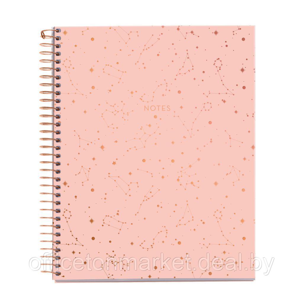 Тетрадь Miquelrius "Midnight Constellation", А5,120 листов, клетка, розовый - фото 1 - id-p221102398