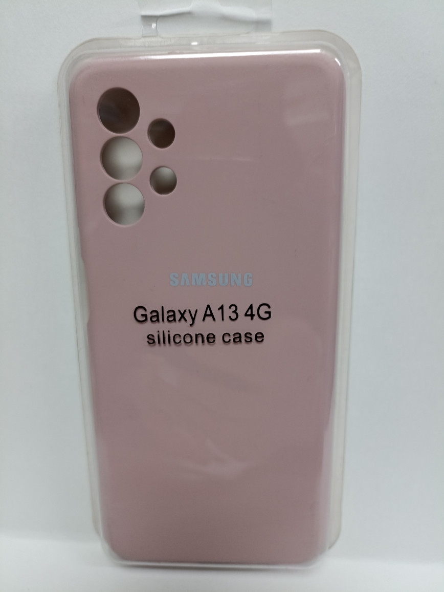 Чехол Samsung A13 Silicon Case бежевый - фото 1 - id-p221148303