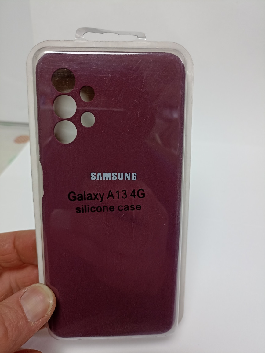 Чехол Samsung A13 Silicon Case бордо - фото 1 - id-p221148337