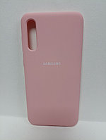 Чехол Samsung A50 soft touch светло розовый