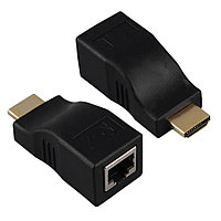 Удлинитель сигнала HDMI по витой паре RJ45 (LAN) до 30 метров, пассивный, комплект 556083