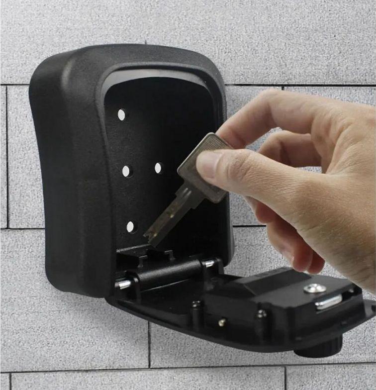 Мини сейф для ключей - ключница настенная - ящик с кодовым замком CH-886, пластиковый, черный 557238 - фото 3 - id-p211314368