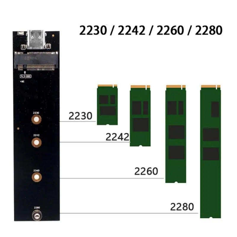 Внешний корпус - бокс для жесткого диска SSD M.2 NVME - USB-C/USB-С, алюминий, черный 556697 - фото 3 - id-p220886785