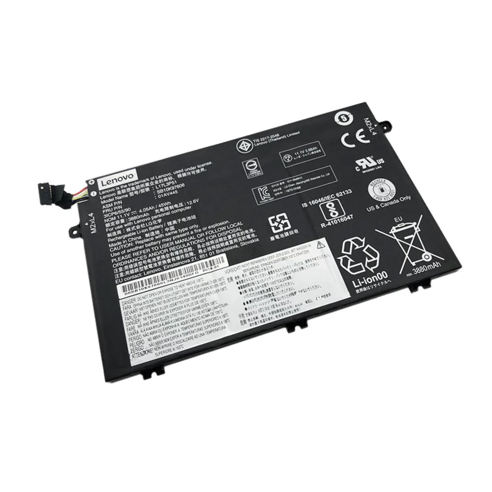 Аккумулятор (батарея) для ноутбука Lenovo ThinkPad E480, E495, E580, E595, R480, (01av447), 4050мАч, 11.1В, - фото 1 - id-p221149941