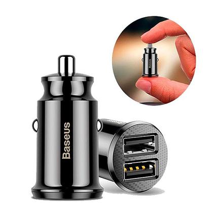 Автомобильное зарядное устройство Baseus Grain Dual-USB Car Charger / CCALL-ML01, фото 2