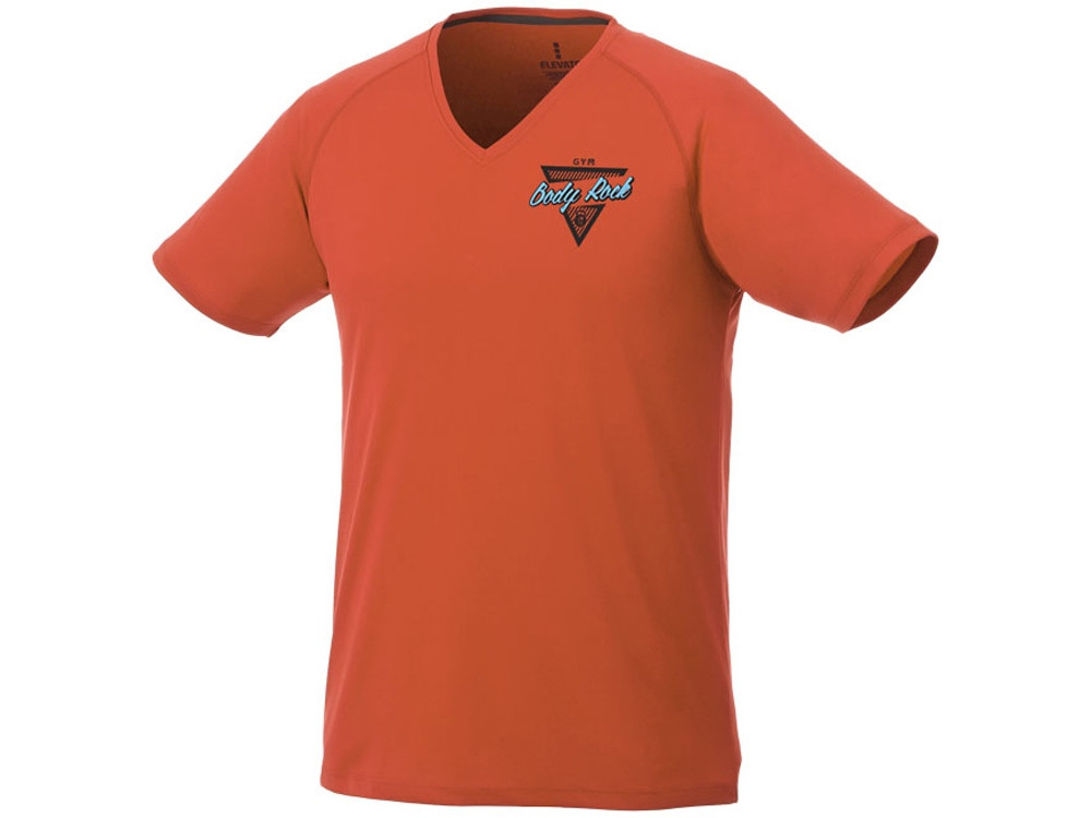 Модная мужская футболка Amery с коротким рукавом и V-образным вырезом, оранжевый - фото 4 - id-p221150330