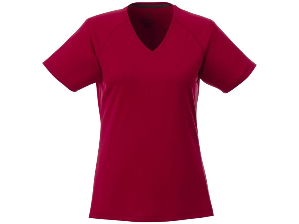 Модная женская футболка Amery с коротким рукавом и V-образным вырезом, красный - фото 2 - id-p221150331