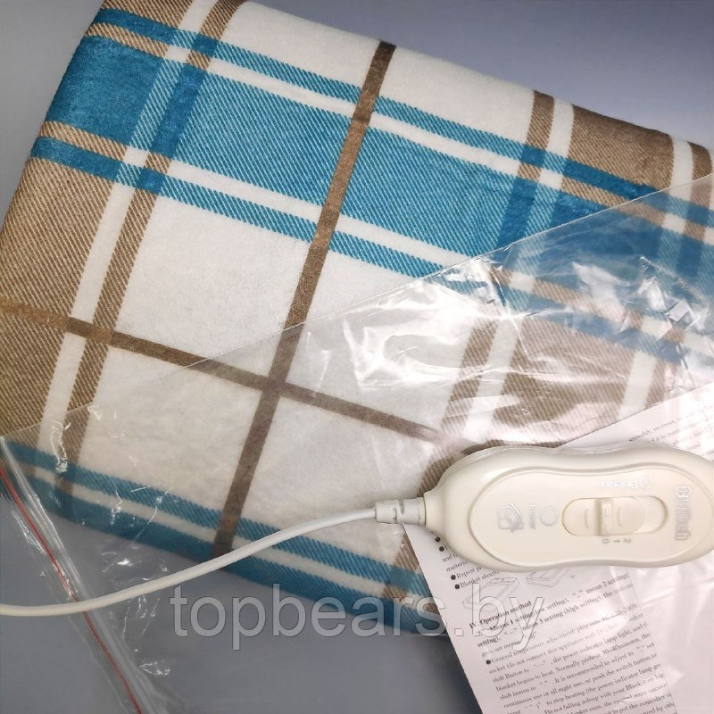 Электроодеяло с подогревом Electric Under blanket 1500mm x 1200 mm (2 режима обогрева, пульт управления) - фото 6 - id-p221151095