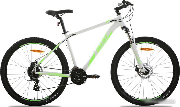 Велосипед AIST Slide 1.0 27.5 р.16 2023 (белый/зеленый) - фото 1 - id-p221151468