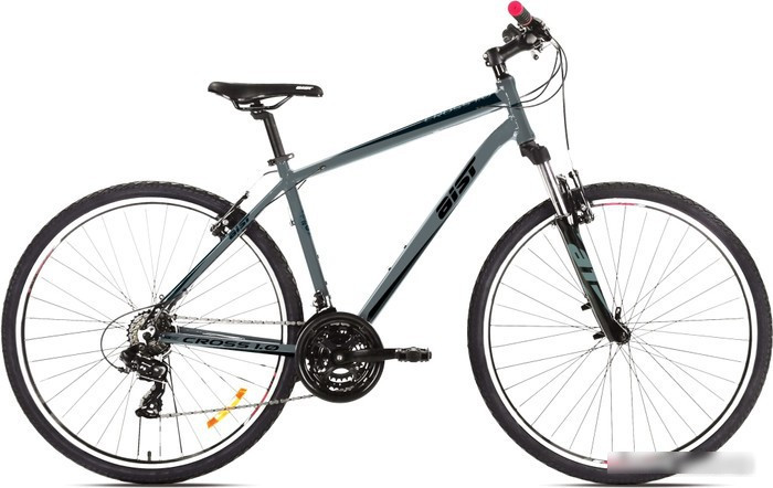 Велосипед AIST Cross 1.0 р.21 2023 (серый) - фото 1 - id-p221151669
