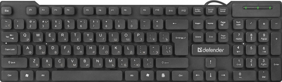 Defender Проводная клавиатура Element HB-190 USB RU,черный,полноразмерная Defender Проводная клавиатура - фото 1 - id-p221154491