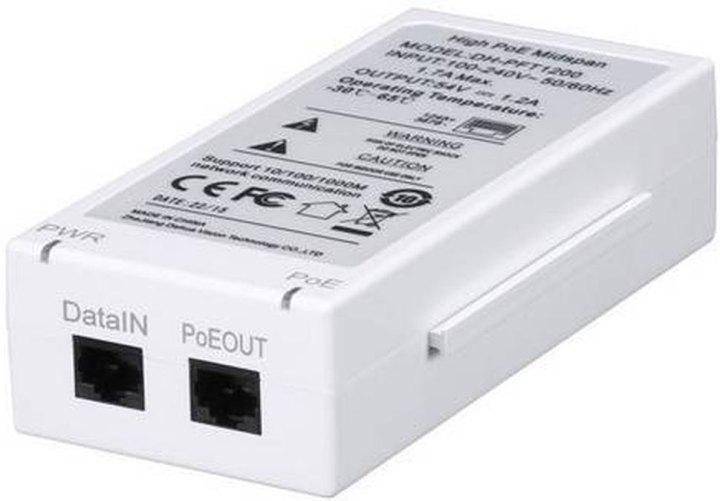 Блок питания Dahua DH-PFT1200 Hi-PoE injector (Вх. AC100-240V Вых. DC54V) - фото 1 - id-p221153919