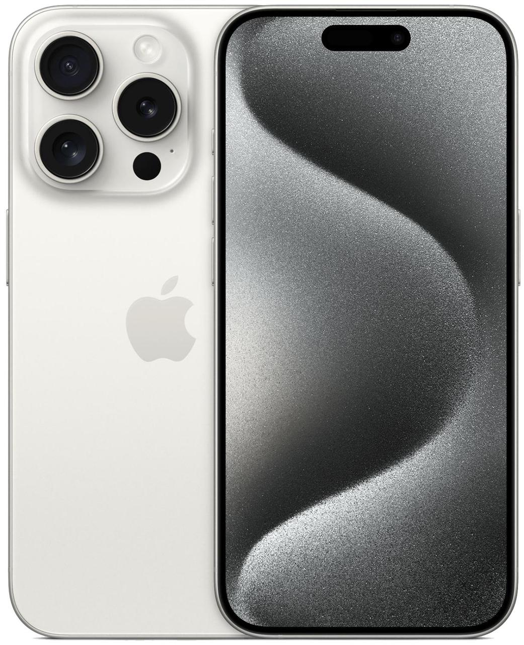 Смартфон Apple A3104 iPhone 15 Pro 256Gb белый титан моноблок 3G 4G 2Sim 6.1" 1179x2556 iOS 17 48Mpix 802.11 - фото 1 - id-p221153934