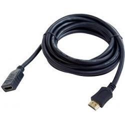 Удлинитель кабеля HDMI Cablexpert CC-HDMI4X-6, 1.8м, v2.0, 19M/19F, черный, позол.разъемы, экран, пакет - фото 1 - id-p221153772