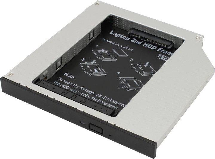 Espada SS12 Шасси для 2.5" SATA HDD 9.5мм для установки в SATA 12.7мм отсек оптического привода ноутбука - фото 1 - id-p221154172