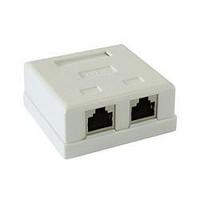 Gembird NAS214 Розетка RJ-45 кат.STP 5e внешняя экранированная 2 порта, 110&Krone