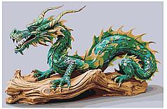 Картина по номерам Зеленый деревянный дракон символ 2024 40 x 60 | FNBB-greenwooddragon | SLAVINA