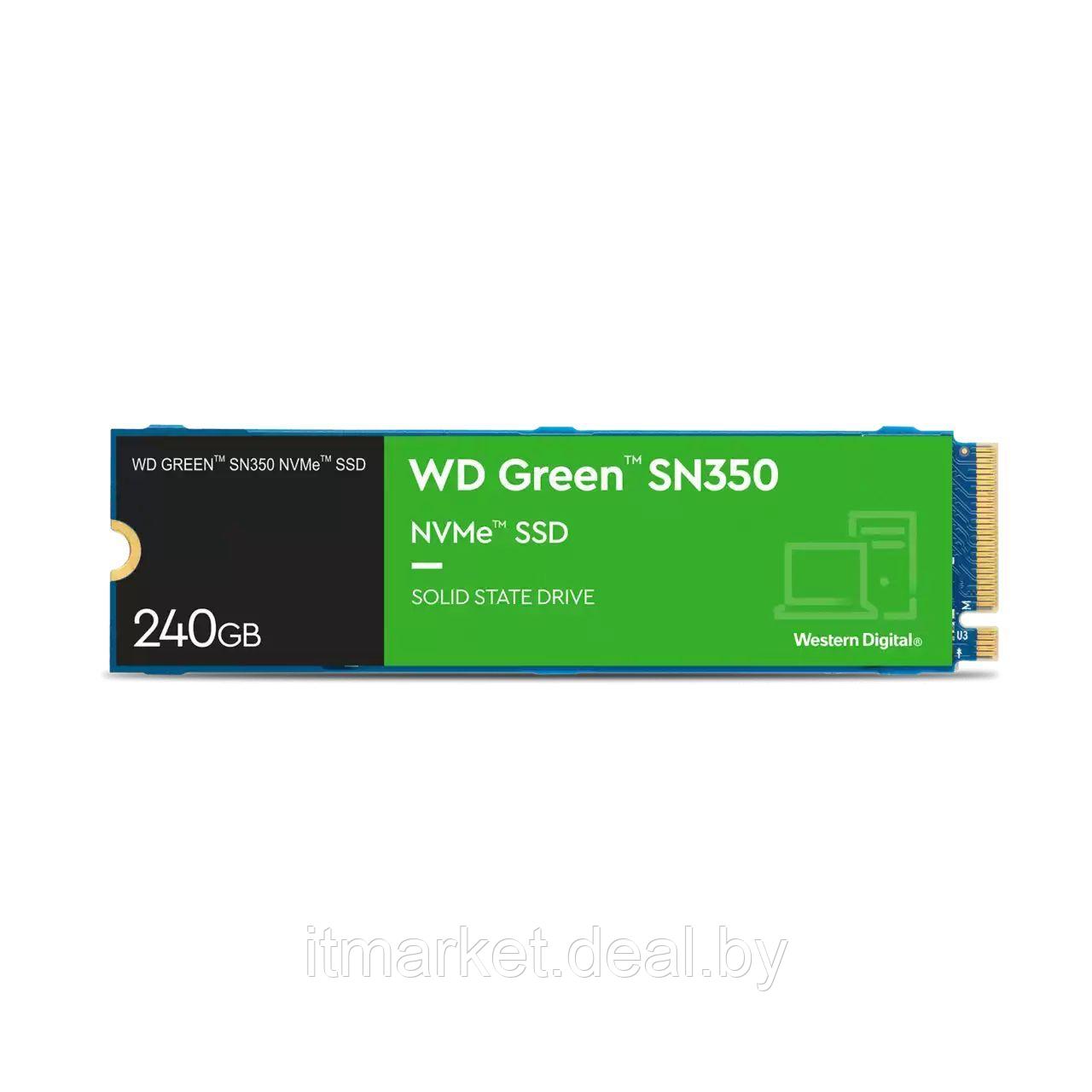 Жесткий диск SSD 240Gb Western Digital Green SN350 (WDS240G2G0C) - фото 3 - id-p221157761