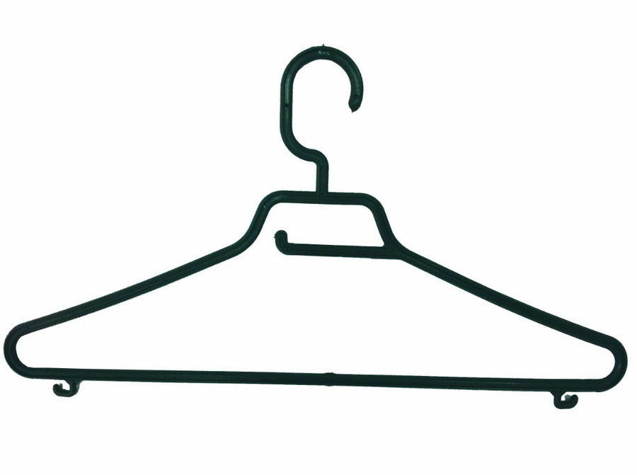 Вешалка пластиковая для одежды черная, 48-50 размер (42,5см) - 61-1-048