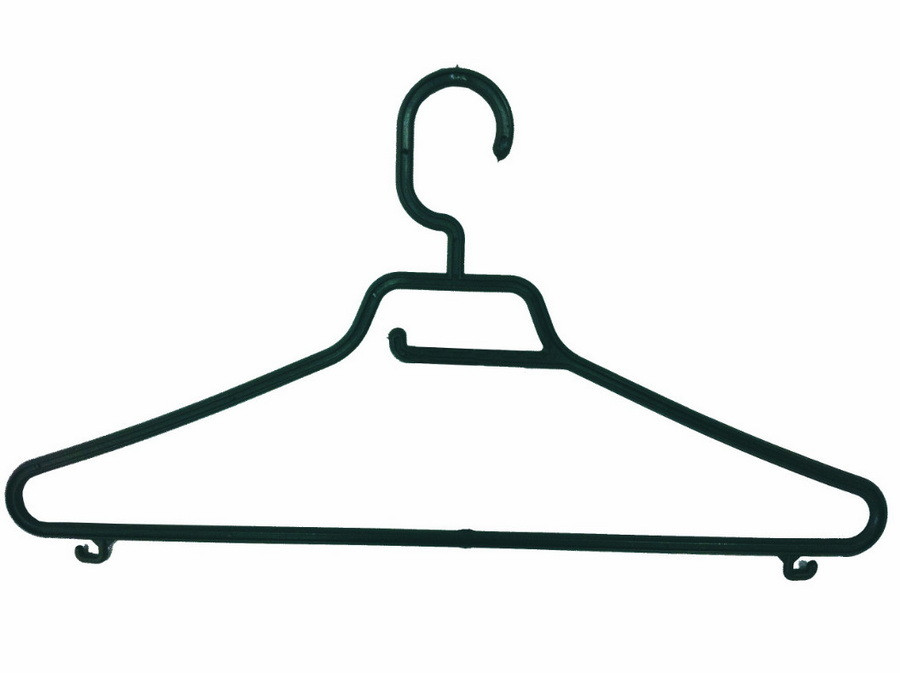 Вешалка пластиковая для одежды черная, 52-54 размер (45см) - 61-1-052