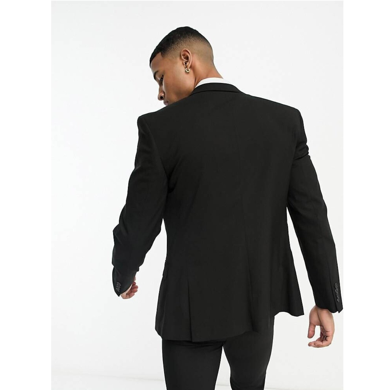 Черный узкий пиджак ASOS DESIGN Размер EU 60 - фото 2 - id-p221158370