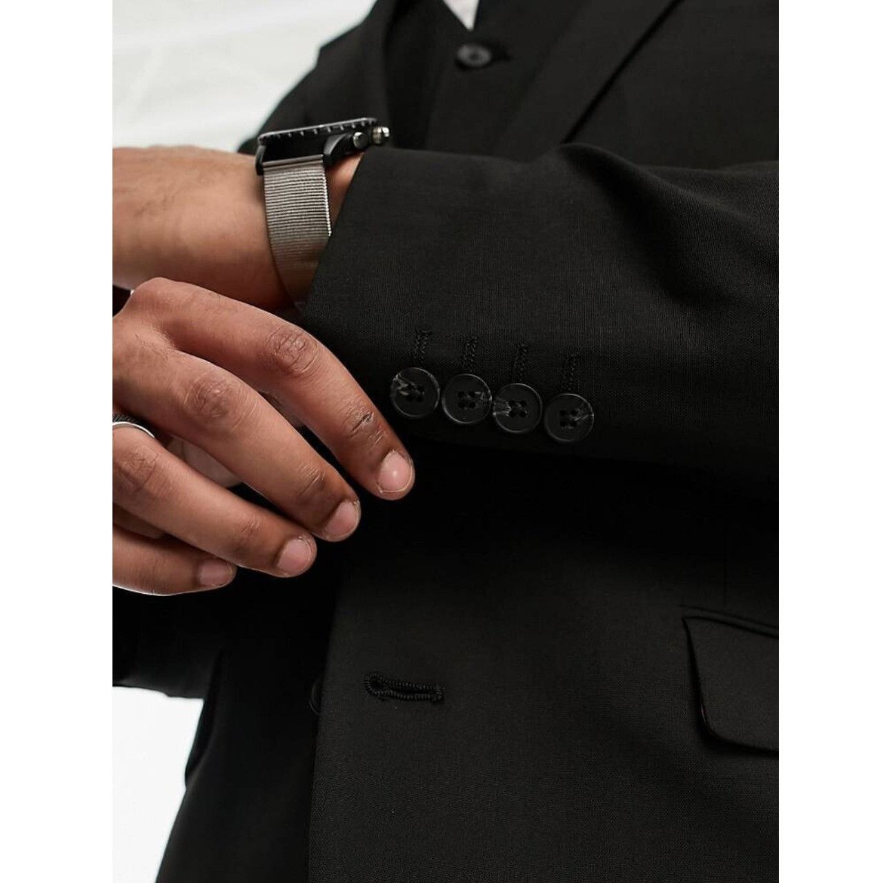 Черный узкий пиджак ASOS DESIGN Размер EU 60 - фото 4 - id-p221158370
