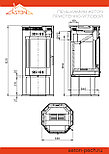 Печь-Камин ASTON 11кВт (180 м3) пристенно-угловой Ø 150мм, фото 2