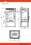 Печь-Камин ASTON 11 кВт (180 м3) Ø 150мм, фото 2
