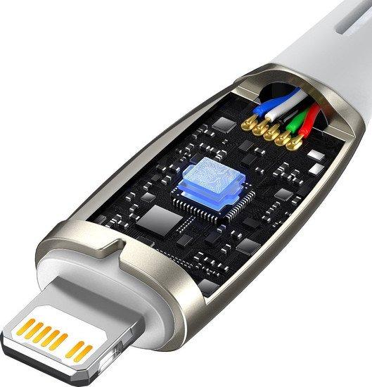 Кабель Baseus Glimmer Series Fast Charging Data Cable 20W USB Type-C - Lightning (2 м, белый) - фото 5 - id-p221168074