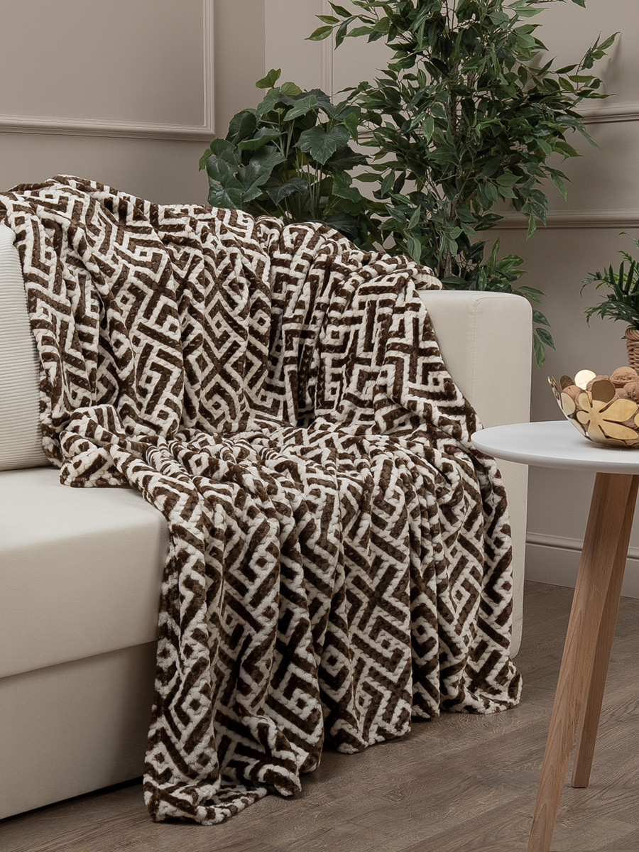 Плед Deco Lux 200х220 см Коричневый