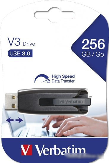 USB Flash Verbatim Store 'n' Go V3 256GB - фото 5 - id-p221180638