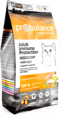 Сухой корм для кошек ProBalance Immuno с курицей и индейкой - фото 1 - id-p221191392