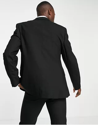 Черный пиджак скинни ASOS DESIGN Размер EU 58 - фото 3 - id-p221200843