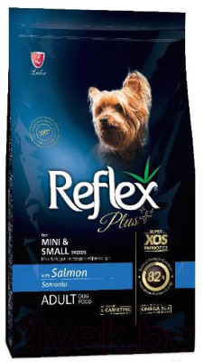 Сухой корм для собак Reflex Plus Для мини и мелких пород с лососем - фото 1 - id-p221181525