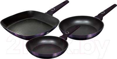 Набор сковородок Berlinger Haus Purple Eclips 7104-BH - фото 1 - id-p221195946