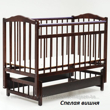 Кроватка-маятник для новорожденных "Bambini" Бамбини. Натуральный цвет. Доставка. - фото 4 - id-p31843528
