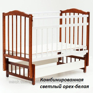 Кроватка-маятник для новорожденных "Bambini" Бамбини. Натуральный цвет. Доставка. - фото 8 - id-p31843528